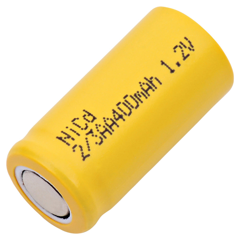 1/2 AA 400 mAh NiCD Flat Top Battery