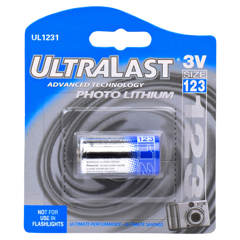 Ultralast CR123A 3V Lithium Battery