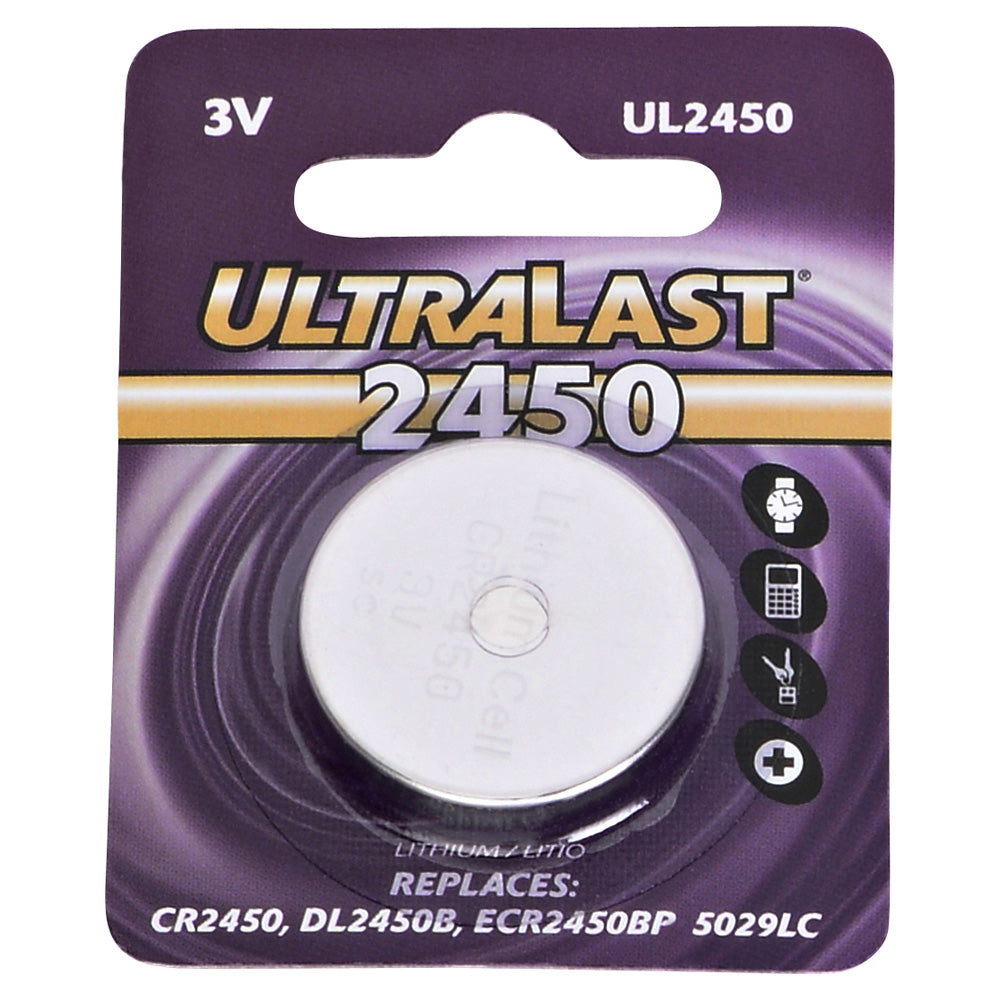 Ultralast CR2450 Lithium Coin Cell Battery